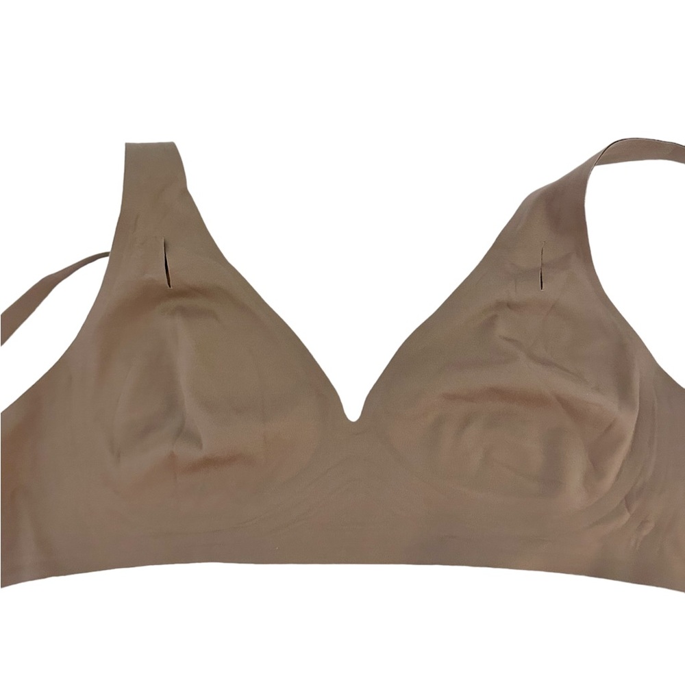 NEW Seamless Lingerie Taupe Brown Unlined Wireless Bra Large - Picture 2 of 3